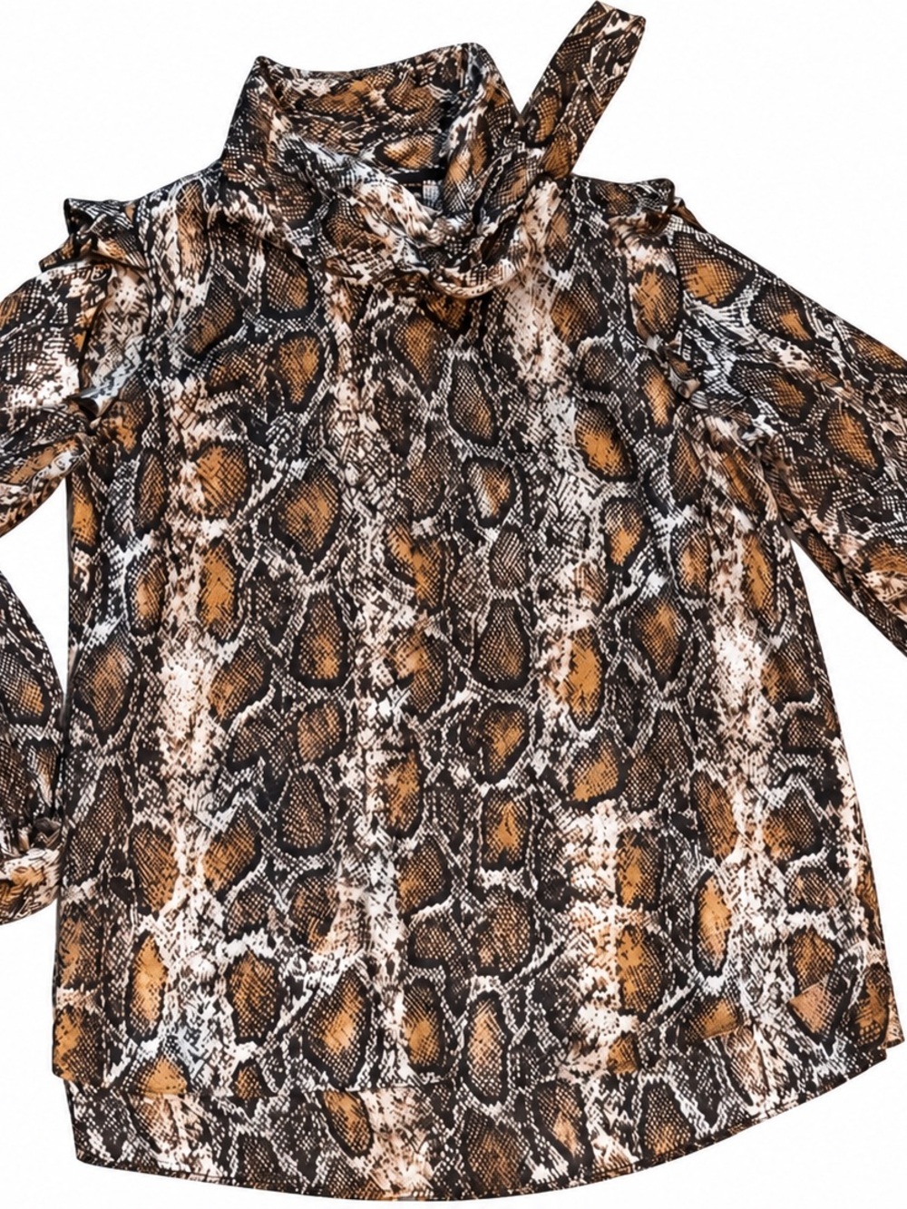 Zara Python-Print Reptile Habitat Cover - Brown/Black/White